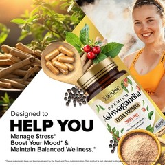 Built by Nature Ashwagandha 2100mg Extra Strength Stress 60 Count (Pack of 1)