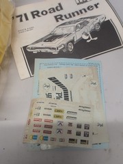 1987 MPC ERTL 6282 – ’71 Plymouth Roadrunner 1/25 New Open Box Sealed Parts