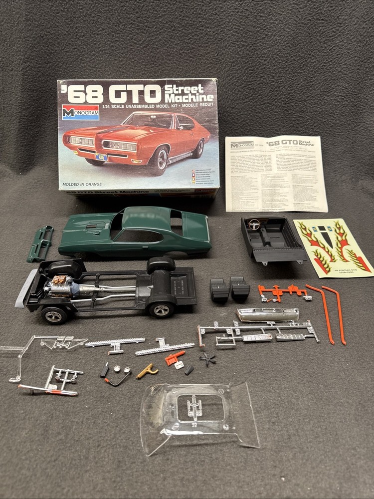 Monogram ’68 GTO Street Machine Model 1/24 Pontiac Started 2208 Goat Muscle Car