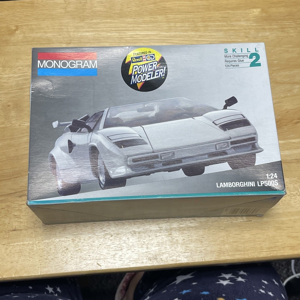 1991 Monogram Lamborghini LP500S Model Ki, 1:24 Scale, Open Box
