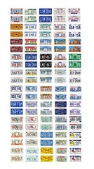 1/24 1/25 scale model car assorted USA 1990s license plates state tags 1:25