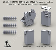 Live Resin 35083 1/35 MK19-3/MK47 MK93 Multi-Purpose Ammo Can Holder