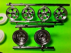1957 Chevy Bel Air 1/25 AMT Goodyear Blue Streak Dragway Special Slick Tire Rims