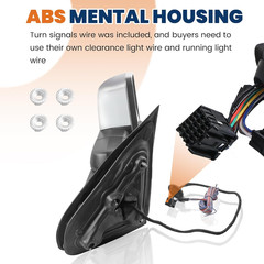 Switchback Chrome Power Heated Towing Mirrors Compatible for 2007-2013 Chevy Sil