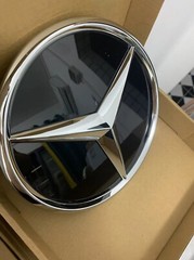 Front Grille Mirrored badge Chrome Star Emblem LOGO For 06-14 Benz W204 B-C-GLK