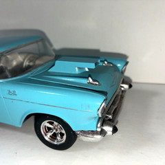 1957 Chevy BelAir Turquoise Blue White 1:25 Kit Built Model Car