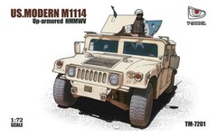 T-Model TM-7201 1/72 US Modern M1114 Up-Armored HMMWV Assembly Model Kit