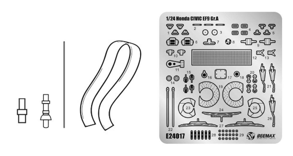 Aoshima Bunka Kyozaisha 1/24 Detail Up Parts for BEEMAX No. 19 Detail Up Parts f