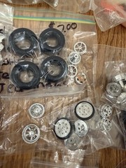 Vintage Lot Of Model Car Kit Tires And Rum Lot
