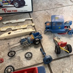 VINTAGE LOT MODEL KITS PLASTIC CARS HOT ROD PARTS and built body
