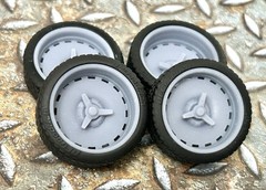 Resin 21/20 In. “Slotted Smoothie W/ Knock Offs” Model car Wheels/Tires 1/24