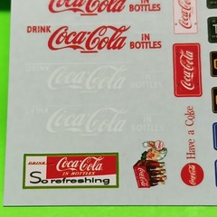 Coke machine Cola Cola die cast vintage dolly decal sheet 55 Cameo Pickup 1/25
