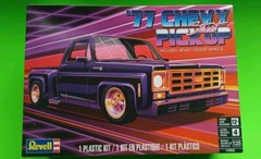 77 Chevy Street Pickup Truck 1/25 Hood Cab Glass Step Side Bed Chrome Open Grill