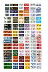 1/25 scale model car assorted USA Illinois license plates state tags 1:25