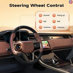 Wireless Double Din Car Stereo with Bluetooth, Wireless CarPlay and Android