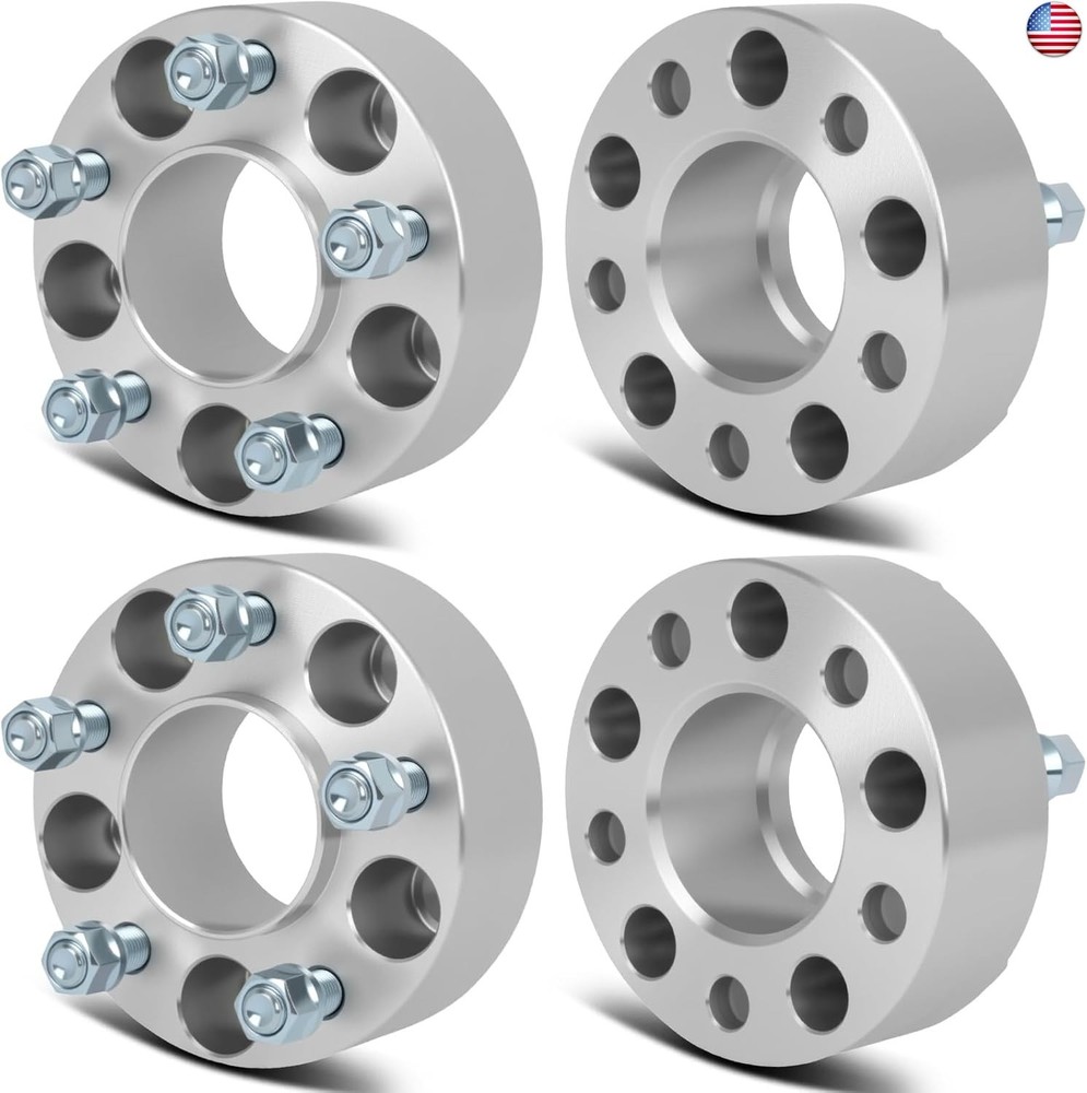 SCITOO 4Pcs 5×115 Wheel Spacers 2 inch Bore 71.5mm Studs 14×1.5 5 Lug Wheel