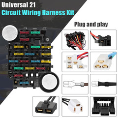 Universal 21 Circuit Wiring Harness Kit, Universal Extra Long Wire 21 Circuit Wi