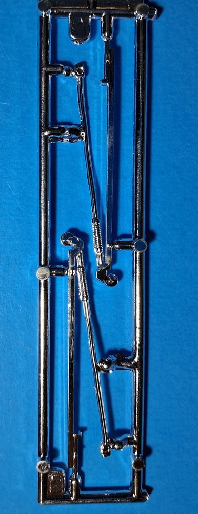 CHROME WHEELIE BARS – 66 NOVA SS PRO STREET – AMT 6769 – MODEL CAR KIT PARTS LOT