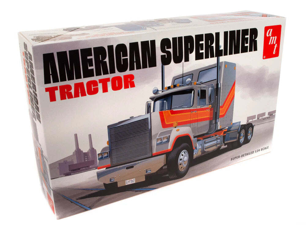 amt 1235 1/24 American Superliner Semi Tractor Cab Skill Level 3 Model Kit