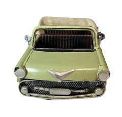 Vintage Look Tin Metal Classic 1957 Chevy Convertible Car 11″L Green