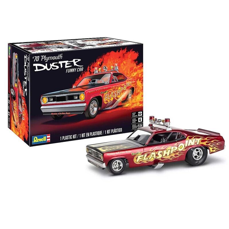 Revell 1/24 ’70 Plymouth Duster Funny Car Model Kit RMX14528-W