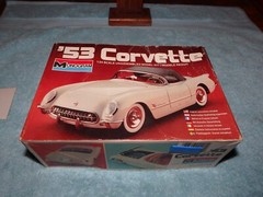 Monogram 1953 Chevy Corvette 1/24 Scale Model Kit SEMI ASSEMBLED PARTS ONLY