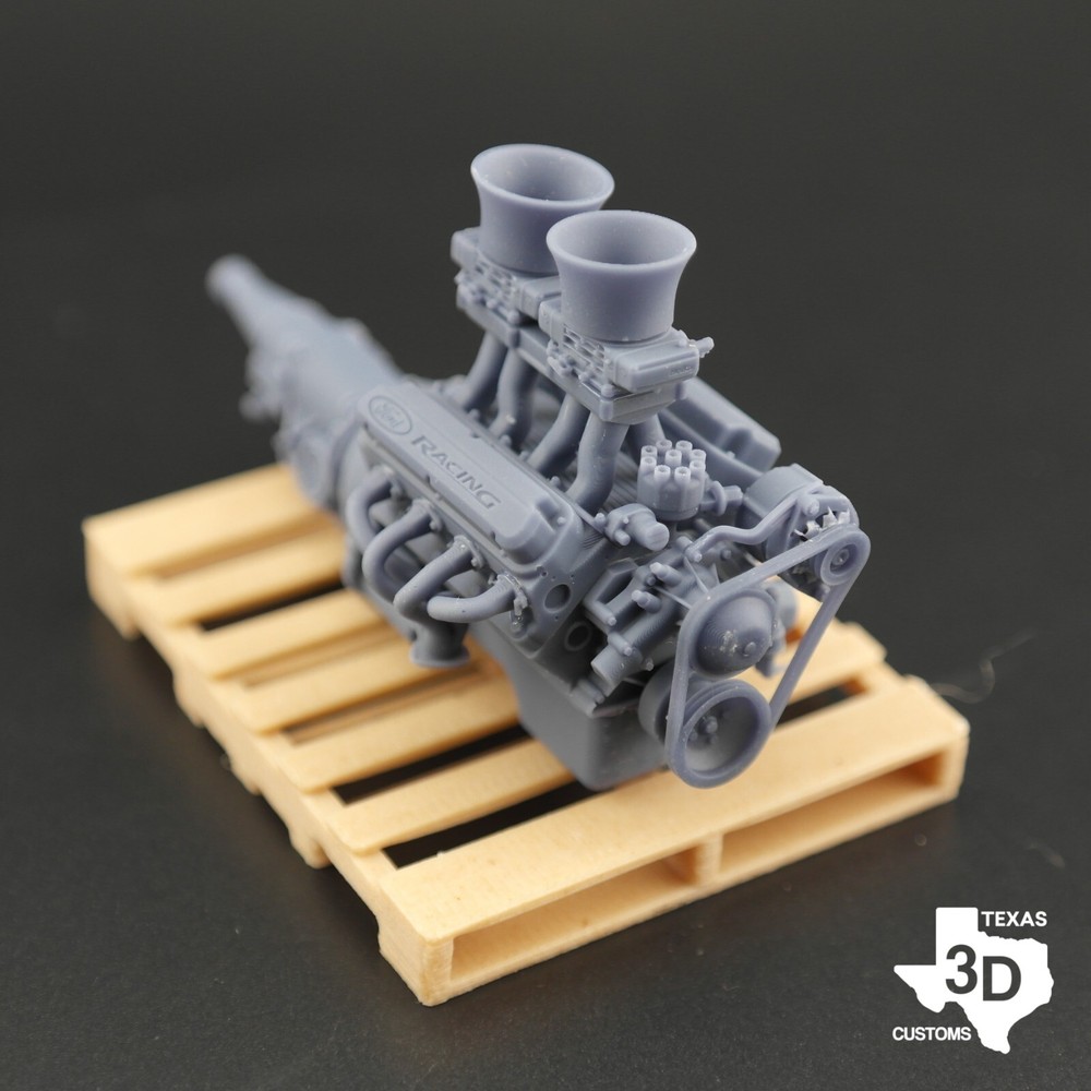 Ford 289/302 Tunnel Ram model engine resin 3D printed 1:24-1:8 scale