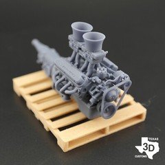 Ford 289/302 Tunnel Ram model engine resin 3D printed 1:24-1:8 scale