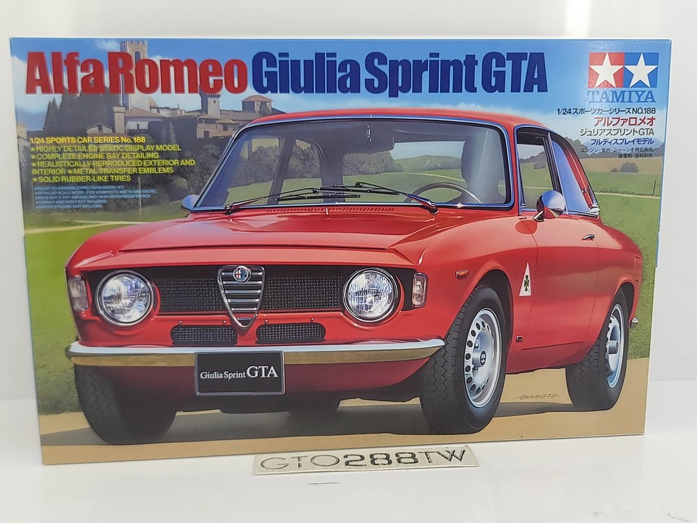 Tamiya 1/24 scale Alfa Romeo Giulia Sprint GTA model kit 24188