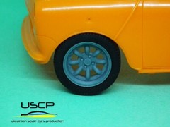 USCP 24P181t 1/24 Resin wheels 13 inch + Tires JBW SUPERLIGHT 2 Mini Cooper