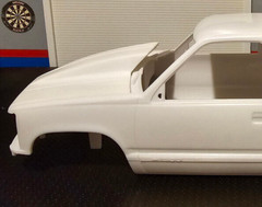 LEX’S SCALE MODELING Resin Outlaw Hood for ’92, ’96 & SS 454 Chevy P/U AMT 1/25.