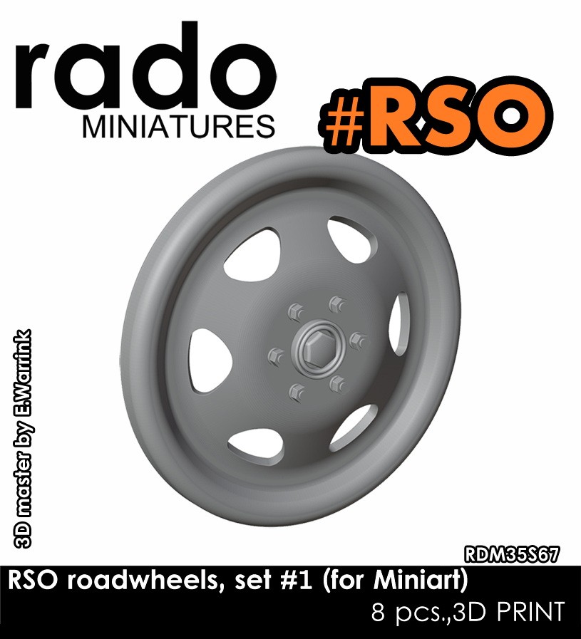 Rado Miniatures 1/35 RSO Road Wheels set #1 for MiniArt kit