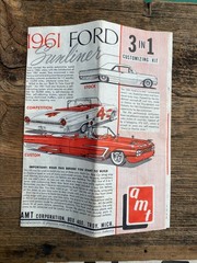 SET OF 7 VINTAGE ORIGINAL INSTRUCTIONS FROM AMT 3 in 1 CUSTOMIZING MODEL KITS