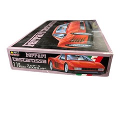 Vintage 1985 Fujimi Ferrari Testarossa 1/16 Scale Red Plastic Model Kit Japan