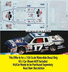 NASCAR DECAL #66 #17 #33 BANDIT 1985 MONTE CARLO PHIL PARSONS 1/24 POWERSLIDE