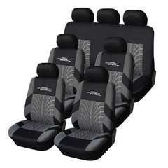 AUTOYOUTH 3 Row Car Seat Covers w/ 7 Headrests Universal Fit Truck SUV Van Airba