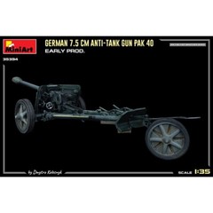 Miniart #35394 1/35 German 7.5cm Anti-Tank Gun PaK 40. Early Prod
