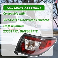 Tail Lights Outer Right Passenger Side Taillight Compatible with Chevrolet