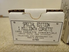 DEALER PROMO 6702 1992 CORVETTE CONVERTIBLE SPECIAL ED 1 MILLIONTH NEW LOW PRICE