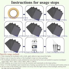 Car Headlight Restoration Kit, Auto Headlight Lens Polish Repair Kit Atomizing C