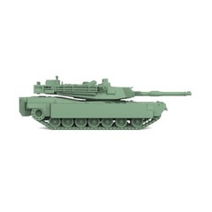1/100 Military Model Kit US M1A1 AIM Main Battle Tank