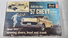 1963 Revell Model Kit 1957 Chevy Chevrolet 1/25 Bel Air Box & Parts Only No Body