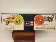 1963 Revell Fumin Fiat & Thunder Charger Double Car Kit Sealed Nos Rare