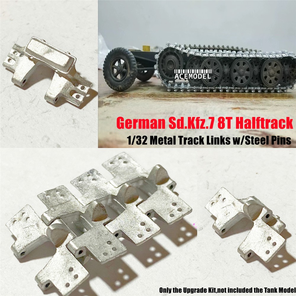 For Force of Valor 1/32 German Sd.kfz.7 8 Ton Half-Track Metal Track w/Pins Set