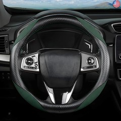 Steering Wheel Cover for Women and Men, Carbon Fiber Plush Steering Wheel Cover