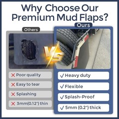 24″ x 24″ Angled Mud Flaps for Semi Trucks 1/5″ Thick Mudflaps Semi Truck for Ba