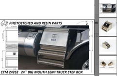 PHOTOETCHED 24″ TRUCK STEP BOX CTM24262 1/25 or 1/24 scale