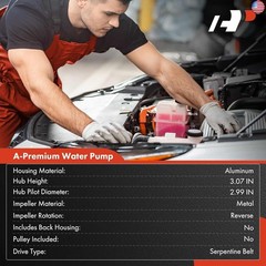 A-Premium Engine Water Pump with Gasket Compatible with Hyundai Elantra Elantra