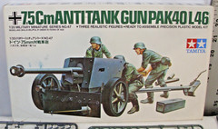 TAMIYA GERMAN 7.5 CM ANTI-TANK GUN UNIT WWII MILITARY MODEL KIT 1:35 BOXED MM147