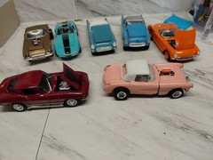 Model Junkyard/parts Plastic ,Nice Custom Car Lot Of 7 Chevy Corvette Cars